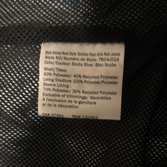 Kids RipZone Blue/Teal Jacket - Picture 3 of 5